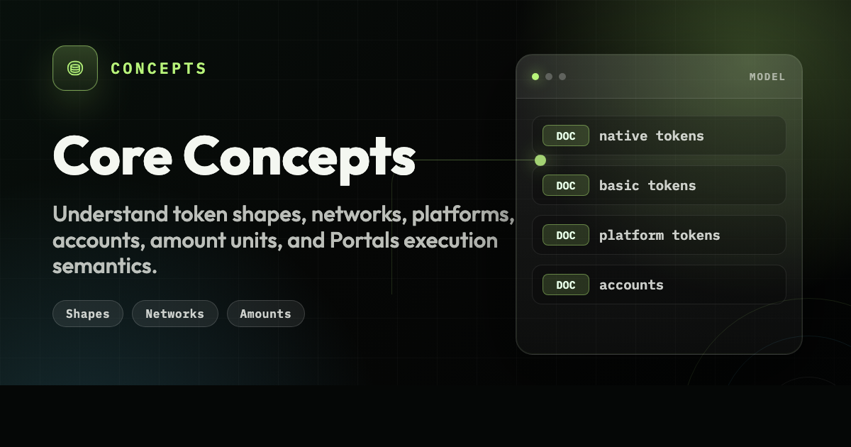Native tokens | Portals API